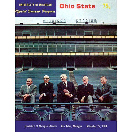 NCAA - 1969 Michigan Wolverines vs. Ohio State Buckeyes 36 x 48 Canvas Historic Football