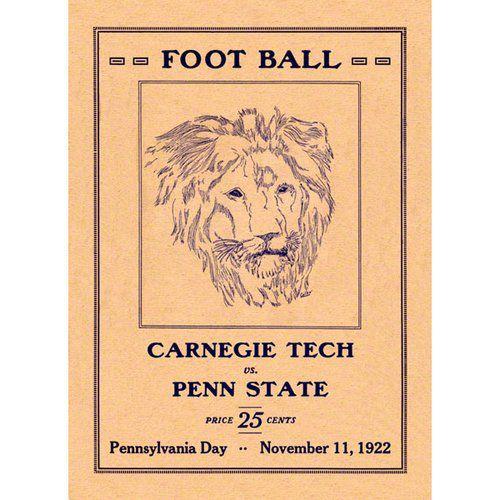 NCAA - 1922 Penn State Nittany Lions vs. Carnegie Tech 36 x 48 Canvas Historic Football
