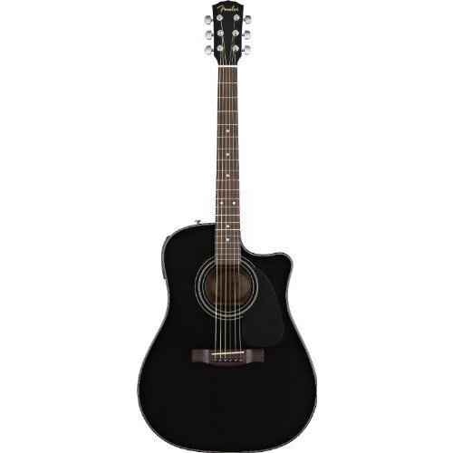 Fender アコースティックギター ブラック セット Amazon | Fender エレキアコースティックギター CN-140SCE, Black