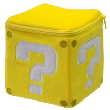 売り出し割引 Sanei Super Mario スーパーマリオ Plush Pouch Series: Coin Block ぬいぐるみ 人形