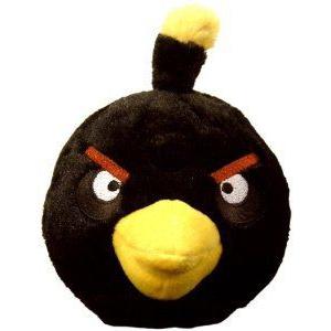 Angry Birds アングリーバード Plush 5-Inch Black Bird with Sound ぬいぐるみ 人形