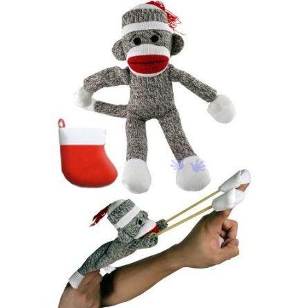 Slingshot Flying Sock Monkey in the Christmas Socks With Tarzan Call Sound ぬいぐるみ 人形｜value-select｜02