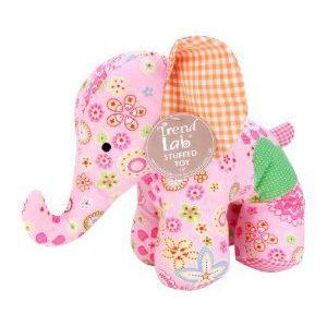 Trend Lab Patchwork Elephant Stuffed Toy， Sherbet ぬいぐるみ 人形