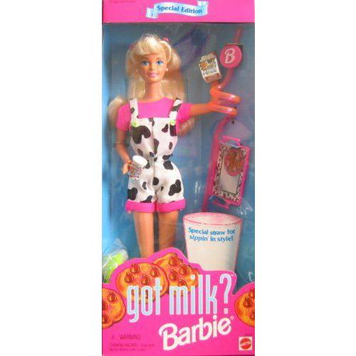 Barbie バービー Got Milk? Doll Special Edition w Child Size Special Straw (1995) 人形 ドール