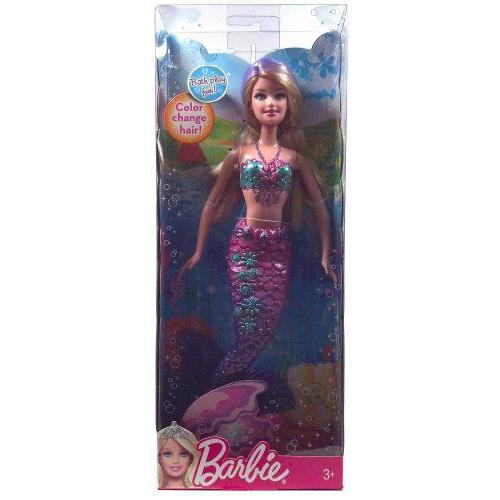 Barbie バービー Mermaid Color Change Hair Bath Play Fun Hair Changes Color in Icy Water (1 Each) Barbie バービーマーメイドスキッパー＆シーツインズドールズ（1993