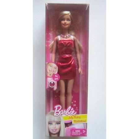 Birthstone July Barbie バービー Doll - Red Ruby - For Birthdays in