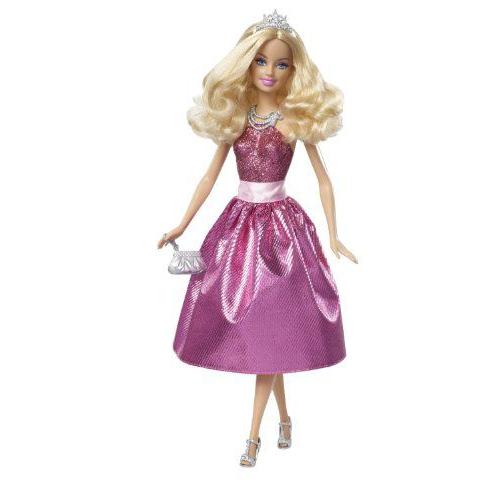 Barbie バービー Princess Doll - Dark Pink Dress 人形 ドール