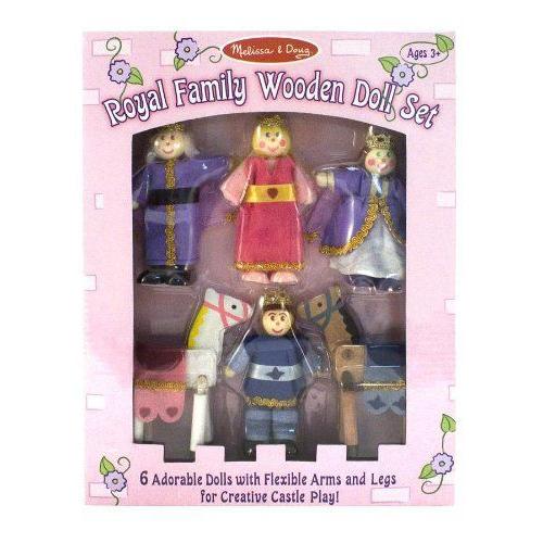 Melissa & Doug: Royal Family Wooden Doll Set 人形 ドール