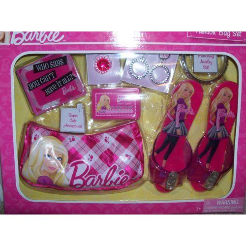 Barbie バービー Fashion Bag Set. With Shoes, Fashion Handbag, Earrings, Bracelet, Ring, Wallet and