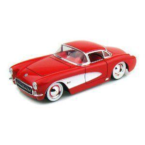 割引クーポン有 1957 Chevy Corvette Baby Moons 1/24 Red