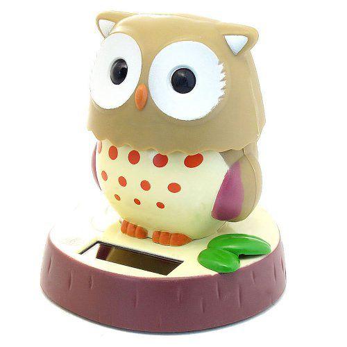Solar Bobble Head バブルヘッド Toy Figure, Cute Owl フィギュア ダイキャスト 人形