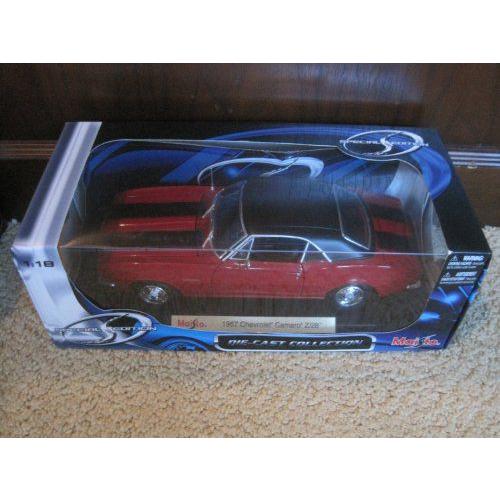 Maisto マイスト Die Cast 1:18 スケール Maroon 1968 Chevrolet シボレー Camaro カマロ Z/28 Coupeミニ