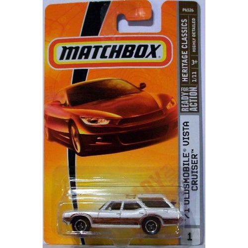 マッチボックス 2009 #1 '71 Oldsmobile Vista Cruiser White 1:64ミニカー モデルカー ダイキャスト 2009 Matchbox #1 Heritage Classics 71 Oldsmobile Vista Cruiser Lime Green  #1 (Backwards J Hook) 50i