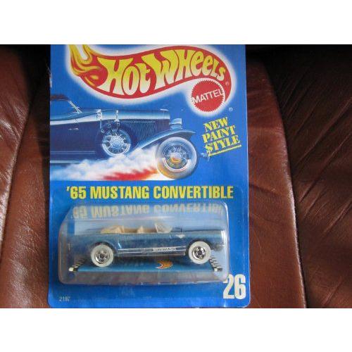 65 Mustang マスタング Convertible All Blue New Paint Stlye Card 1987 Hot Wheels ホットウィール #26