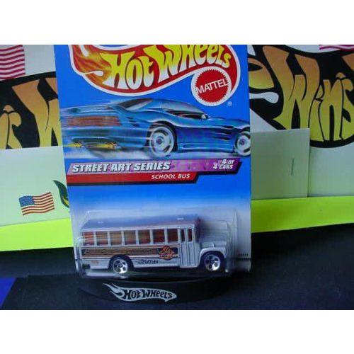 【アウトレット☆送料無料】 Mattel マテル Hot Wheels ホットウィール 1999 1:64 スケール Street Art Series Silver School Bus Die