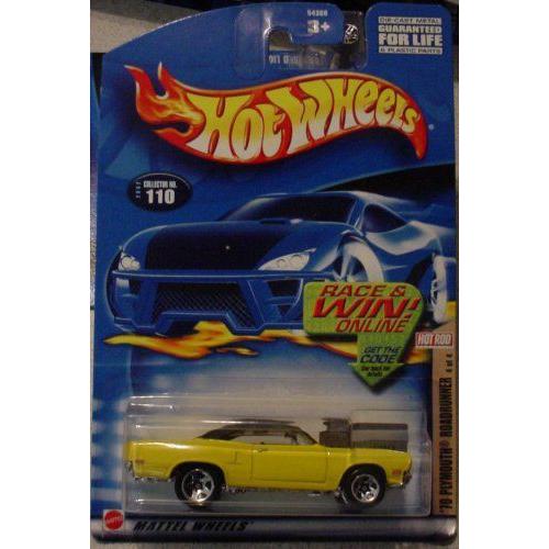 『1年保証』 Plymouth '70 ホットウィール Wheels Hot Roadrunner モデルカ Magazineミニカー Rod Hot #110 2002 4/4 ミニカー