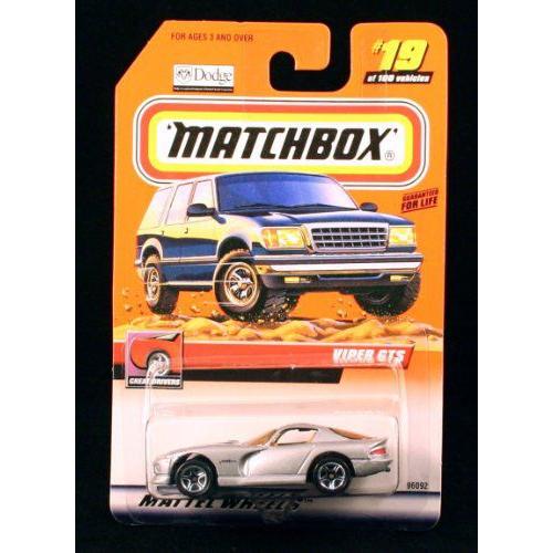 当社の VIPER GTS * SILVER * Great Drivers Series 4 MATCHBOX 1999 Basic Die-Cast Vehicle (#19 of 100)ミニ