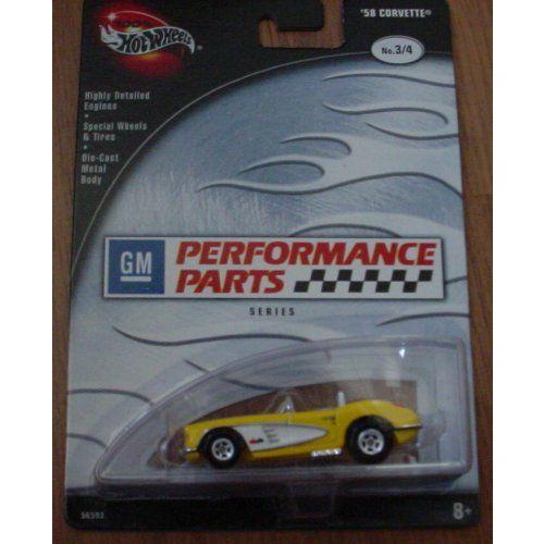 Hot Wheels ホットウィール GM Performacne Parts '58 Corvette 3/4 Yellow 1:64 スケール Collectible D