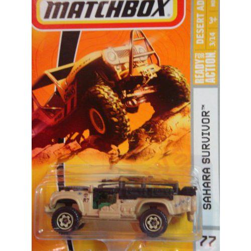 マッチボックス Desert Adventure Series #77 Tan - Green Interior Sahara Survivor Detailed Diecast