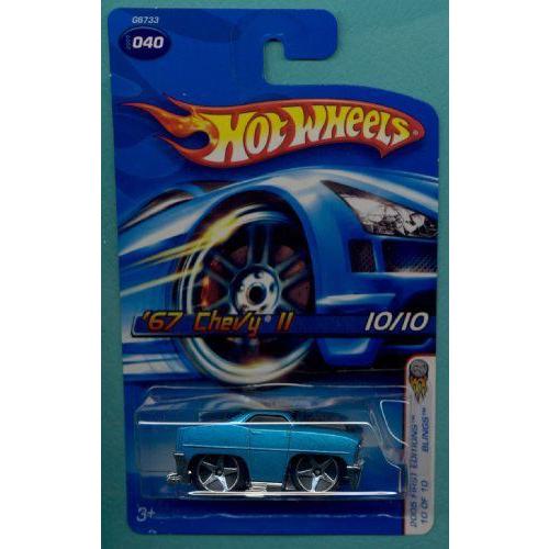 受賞店舗 Mattel マテル Hot Wheels ホットウィール 05 First Editions 1 64 スケール Blings Blue 1967 Chevy 最先端 Www Ladislexia Net