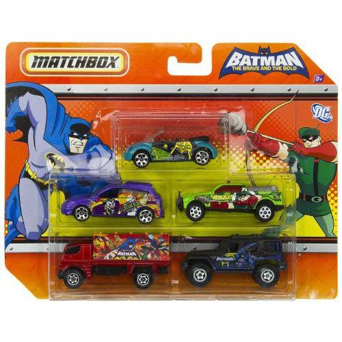 マッチボックス 5 Pack Cars - Batman The Brave and The Bold Setミニカー モデルカー ダイキャスト