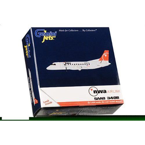 1:400 ジェミニジェット GJNWA970 Saab 340 ダイキャスト モデル ノースウェスト Airlink