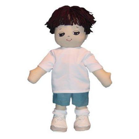 Adorable Kinders White T-shirt and Denim Shorts Ensemble ドール 人形 フィギュア