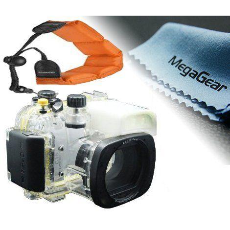 MegaGear 130ft 40m Underwater Waterproof case Housing with Foam Floating Wrist Strap for Canon Pow