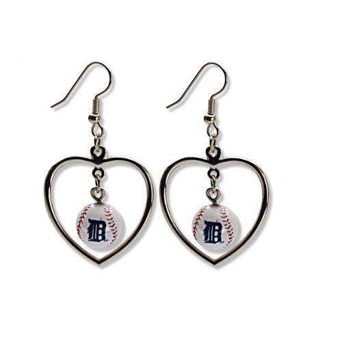 非売品 Tigers Detroit MLB Mini Earrings Dangler Heart Baseball その他