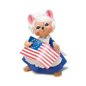 Annalee Mobilitee Doll 4th of July Patriotic Betsy Ross Mouse 6