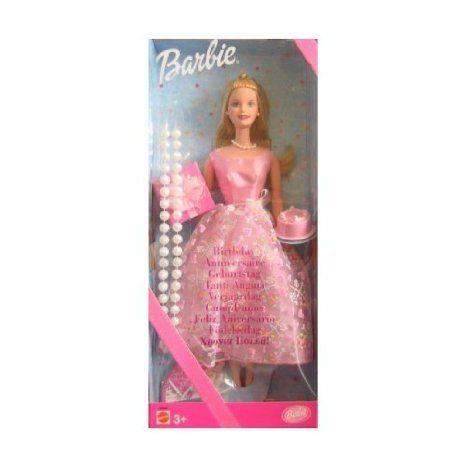 Barbie(バービー) Birthday Doll w Bonus Faux Pearl Necklace (2001 Box From Canada) ドール 人形 フィ