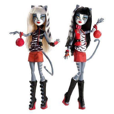 Exclusive Monster High (モンスターハイ) Werecat Sister Doll Pack - Meowlody and Purrsephone ドール