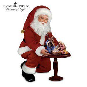 Thomas Kinkade Santa Doll And Nativity Set: The Reason For The Season by Ashton Drake ドール 人形