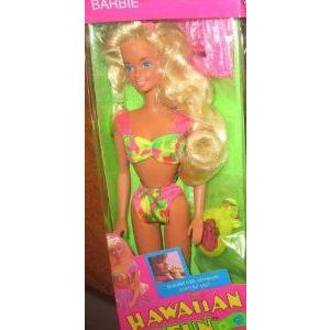 Hawaiian Fun Barbie(バービー) Doll with Hula Skirt ドール 人形 フィギュア Barbie Hawaiian Fan ハンモック 1990年 Vintage 1990 Barbie Hawaiian