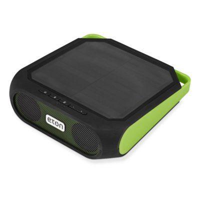 Eton Rugged Rukus 全天候型 ポータブル ソーラー充電 ワイヤレス Bluetooth スピーカー (Green)