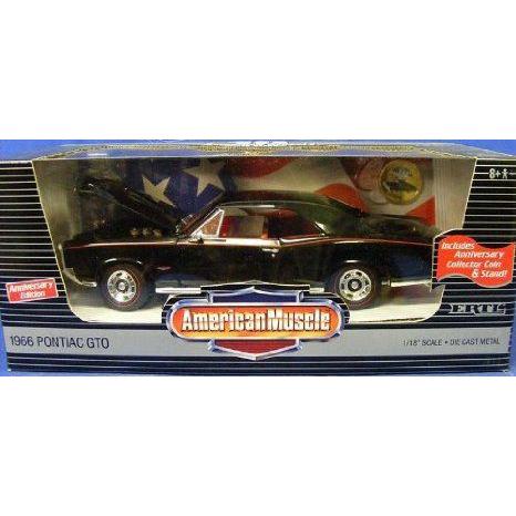 #32920 Ertl American Muscle 10 Years Anniversary Edition 1966 Pontiac GTO,Black 1/18 スケール ダイ
