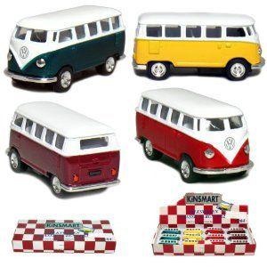 超格安一点 12 pcs in Box: 2? 1962 Volkswagen (フォルクスワーゲン) Bus 1:64 スケール (Green/Maroon/Red/Ye...
