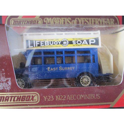 標準小売価格 1922 AEC Omnibus (Blue) Lifebouy Soap Logo Matchbox (マッチボックス) Model of Yesteryear Y-23-a Is