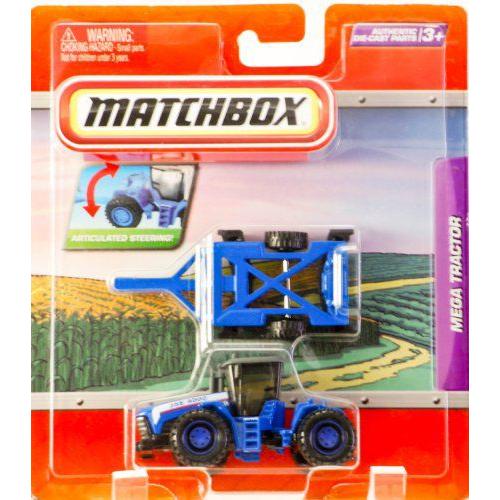 2009 - Mattel (マテル) - Matchbox (マッチボックス) - Mega トラクター (Blue) - Articulated Steering Mattel マテル Matchbox マッチボックス Mega トラクター Blue Articulated Steering