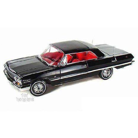 Welly (ウィリー) - Chevrolet (シボレー) Impala Hard Top (1963, 1:18, Black) ミニカー ダイキャスト