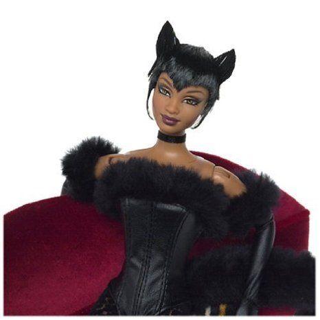 正規輸入元品 Barbie(バービー) Collector - Lounge Kitties Doll Collection - Black Panther with Lips Shaped Ottom