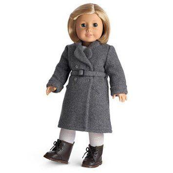 American Girl (アメリカンガール) Kit´s Gray Wool Winter Coat for Doll ドール 人形 フィギュア