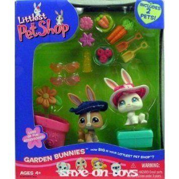 Littlest Pet Shop (リトルペットショップ) フィギュアs Playset Garden Bunnies with 2 Bunny Rabbits