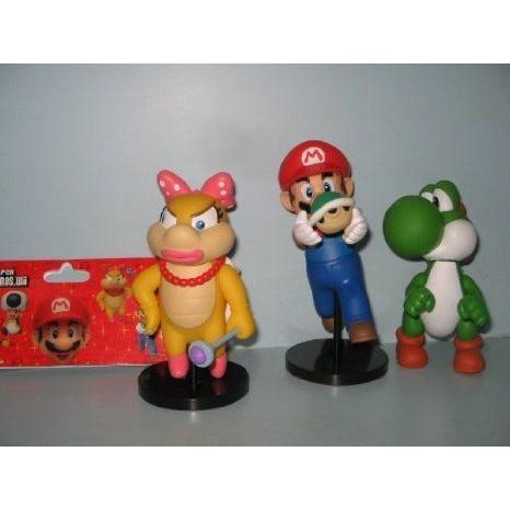 最愛 5-inch O Bros.Wendy (スーパーマリオ) Mario 【ビーピー】Super Mario フィギュアs Set Pcs 3 その他おもちゃ