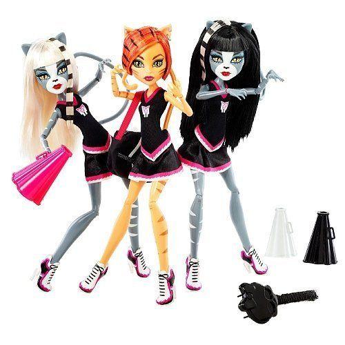 EXCLUSIVE Monster High 3-PACK FEARLEADING Werecats TORALEI Meowlody and Purrsephone おもちゃ