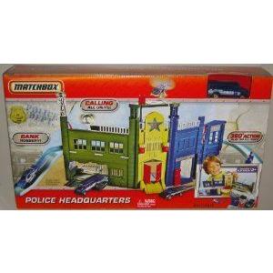 Mattel (マテル) Matchbox (マッチボックス) Police Headquarters Play Set with 限定品 1:64 スケール C