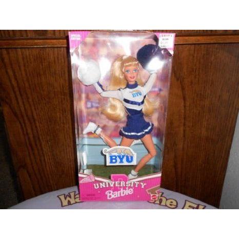 1996 University of BYU Cheerleader Barbie(バービー) Doll, Brigham Young, B.Y.U. ドール 人形 フィギ