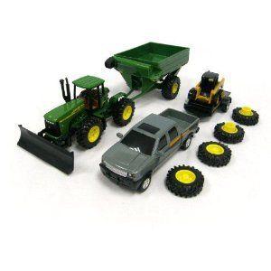 John Deere (ジョンディア) Mega Hauling Set- Grey Pick-up トラック ミニカー ミニチュア 模型 プレイ｜value-select