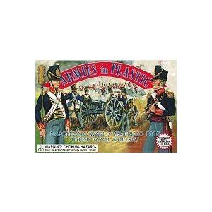 Napoleonic Wars Waterloo 1815 British Royal Artillery Crew (5) w/Cannon 1/32 Armies in Plastic