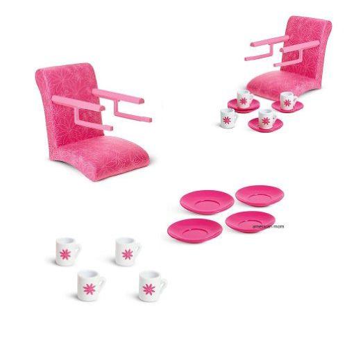 値下げする American Girl (アメリカンガール) Cafe Dining Set for Dolls 1 Chair 1 Tea Set ドール 人形 フィギュ